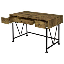 Analiese 47-inch 3-drawer Writing Desk – Rustic Nutmeg