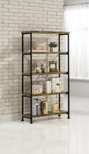 Analiese 63-inch 4-shelf Bookshelf – Rustic Nutmeg