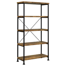 Analiese 63-inch 4-shelf Bookshelf – Rustic Nutmeg