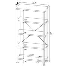 Analiese 63-inch 4-shelf Bookshelf – Rustic Nutmeg