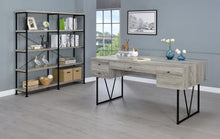 Analiese 63-inch 4-shelf Double Bookshelf – Grey Driftwood