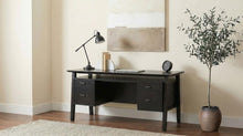 Goodson 64-inch 4-Drawer Double Pedestal Desk – Black
