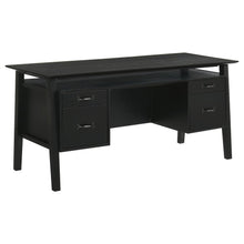 Goodson 64-inch 4-Drawer Double Pedestal Desk – Black