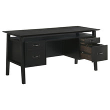 Goodson 64-inch 4-Drawer Double Pedestal Desk – Black