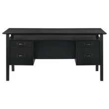Goodson 64-inch 4-Drawer Double Pedestal Desk – Black