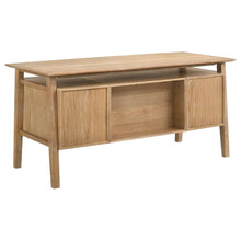 Goodson 64-inch 4-Drawer Double Pedestal Desk – Distressed Light Brown