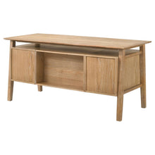 Goodson 64-inch 4-Drawer Double Pedestal Desk – Distressed Light Brown
