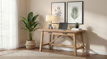 Fabian 54-inch 2-drawer Computer Writing Desk – Distressed Light Brown