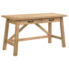 Fabian 54-inch 2-drawer Computer Writing Desk – Distressed Light Brown