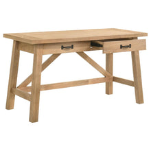 Fabian 54-inch 2-drawer Computer Writing Desk – Distressed Light Brown