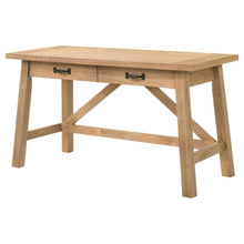 Fabian 54-inch 2-drawer Computer Writing Desk – Distressed Light Brown