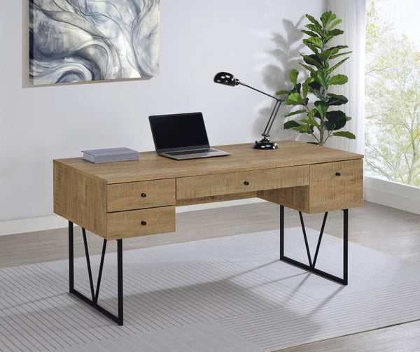 Analiese 63-inch 4-drawer Writing Desk – Mango