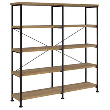 Analiese 63-inch 4-shelf Double Bookshelf – Mango