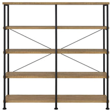 Analiese 63-inch 4-shelf Double Bookshelf – Mango