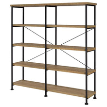 Analiese 63-inch 4-shelf Double Bookshelf – Mango