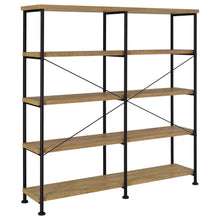 Analiese 63-inch 4-shelf Double Bookshelf – Mango