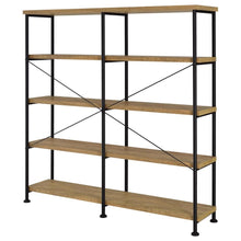Analiese 63-inch 4-shelf Double Bookshelf – Mango