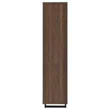 Maddox 71-inch 5-shelf Cabinet Bookcase – Walnut