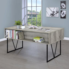 Analiese 63-inch 4-drawer Writing Desk – Grey Driftwood