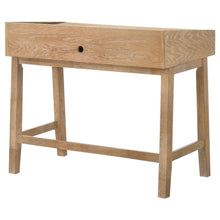 Fabian 38-inch Computer Desk with Keyboard Drawer – Distressed Light Brown