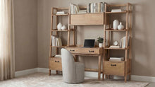 Fabian 2-piece 4-shelf Bookshelf with Drawer – Distressed Light Brown
