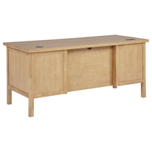 Vermes 66-inch 7-drawer Computer Desk with Power Outlet – Light Ash
