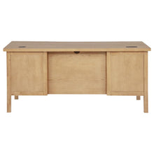 Vermes 66-inch 7-drawer Computer Desk with Power Outlet – Light Ash