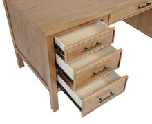 Vermes 66-inch 7-drawer Computer Desk with Power Outlet – Light Ash