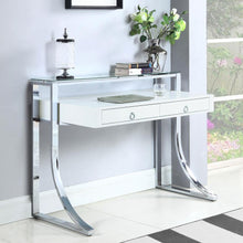 Gemma 48-inch 2-drawer Writing Desk – White High Gloss