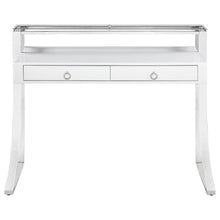 Gemma 48-inch 2-drawer Writing Desk – White High Gloss