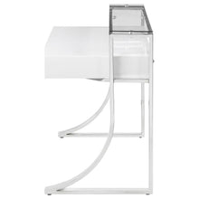 Gemma 48-inch 2-drawer Writing Desk – White High Gloss