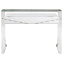 Gemma 48-inch 2-drawer Writing Desk – White High Gloss