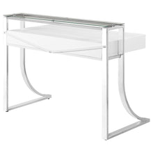 Gemma 48-inch 2-drawer Writing Desk – White High Gloss