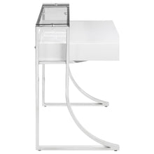 Gemma 48-inch 2-drawer Writing Desk – White High Gloss