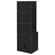 Westpark 3-piece Wall Unit Bookcase Set with USB – Black