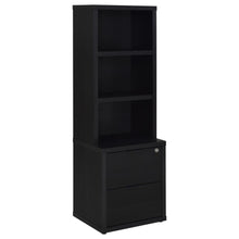 Westpark 3-shelf Bookcase USB and Lockable Drawer – Black