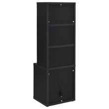 Westpark 3-shelf Bookcase USB and Lockable Drawer – Black