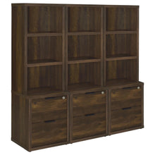 Westpark 3-piece Wall Unit Bookcase Set with USB – Dark Pine