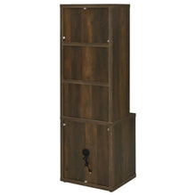 Westpark 3-shelf Bookcase USB and Lockable Drawer – Dark Pine