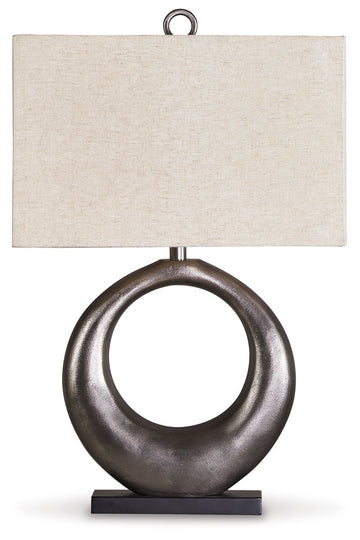 Saria - Metal Table Lamp  - Antique Silver Finish