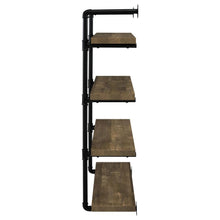 Elmcrest 39-inch 4-shelf Wall Bookshelf – Rustic Oak