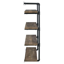 Elmcrest 39-inch 4-shelf Wall Bookshelf – Rustic Oak