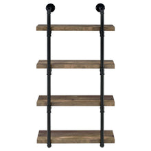 Elmcrest 24-inch 4-shelf Wall Bookshelf – Rustic Oak
