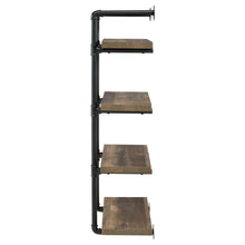 Elmcrest 24-inch 4-shelf Wall Bookshelf – Rustic Oak