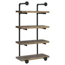 Elmcrest 24-inch 4-shelf Wall Bookshelf – Rustic Oak