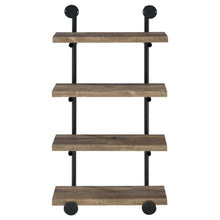 Elmcrest 24-inch 4-shelf Wall Bookshelf – Rustic Oak