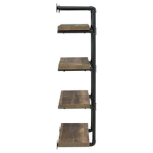 Elmcrest 24-inch 4-shelf Wall Bookshelf – Rustic Oak