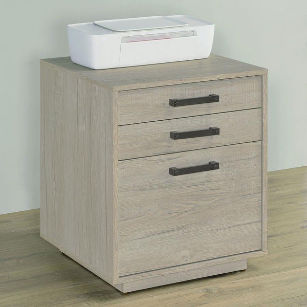 Loomis 3-drawer Home Office File Cabinet Whitewashed – White Washed Grey