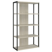 Loomis 72-inch 3-shelf Bookshelf Whitewashed – White Washed Grey