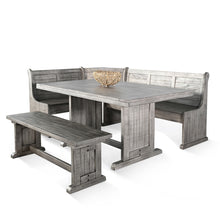 Alpine - Wood Breakfast Nook 3 Piece Dining Set - Gray